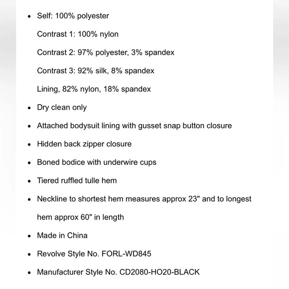 For Love And Lemons Black Strapless Gown - Picture 2 of 2